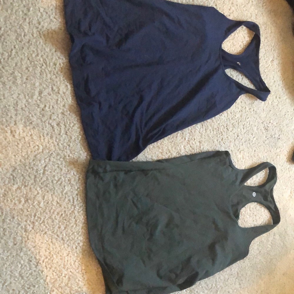 Everyday lulu tanks! Forest green and navy blue.